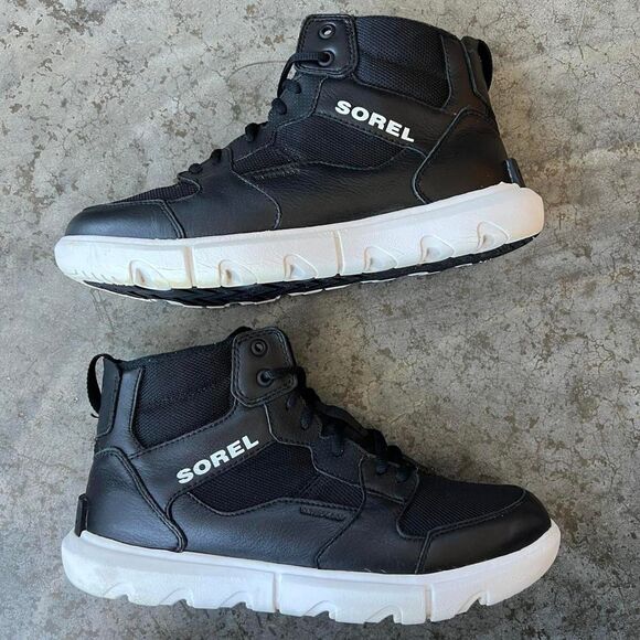Sorel Shoes - Sorel Explorer II High Top Lace-up Sneaker Boots Black White Women's 10